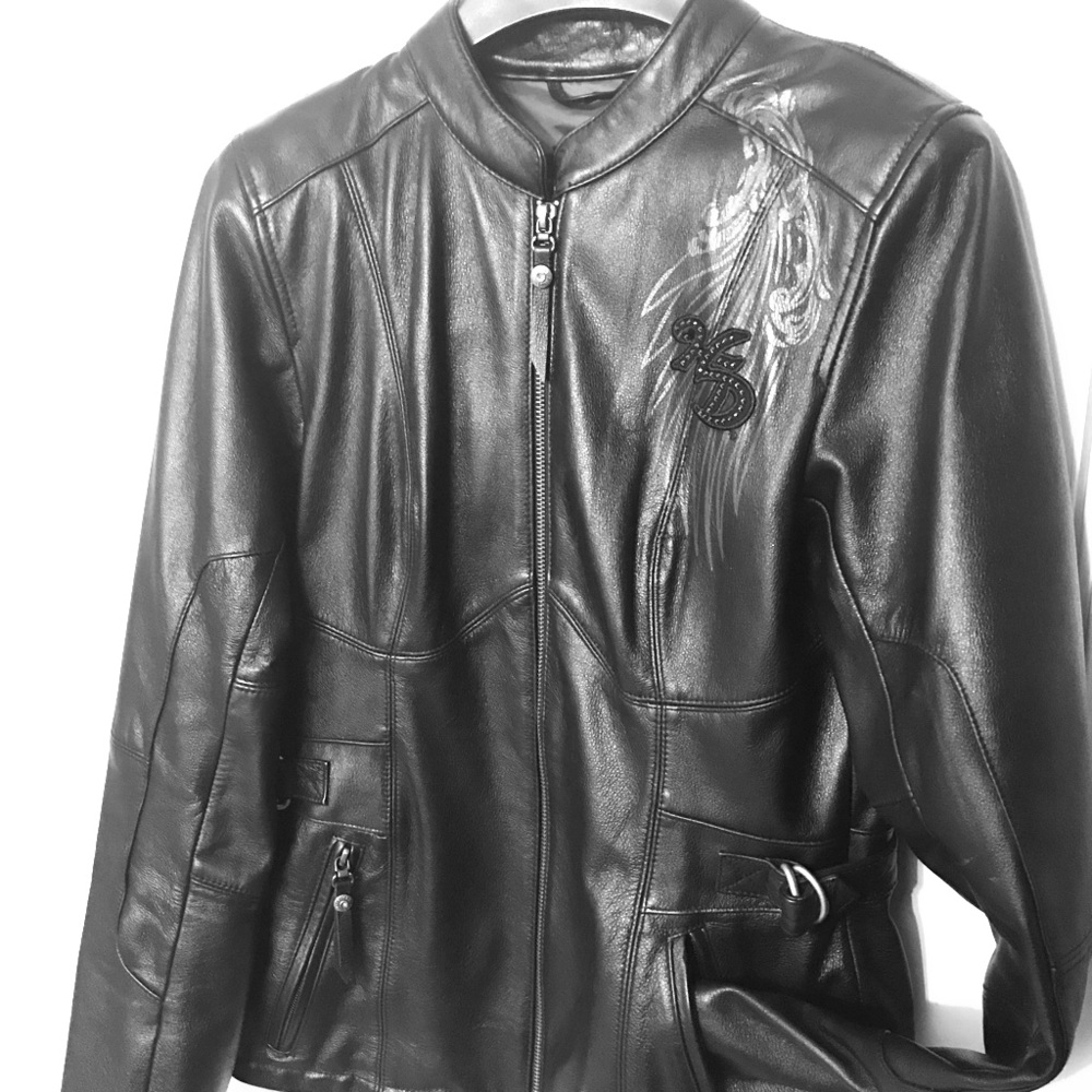 NWOT~ Harley Davidson Leather Bling Riding Jacket